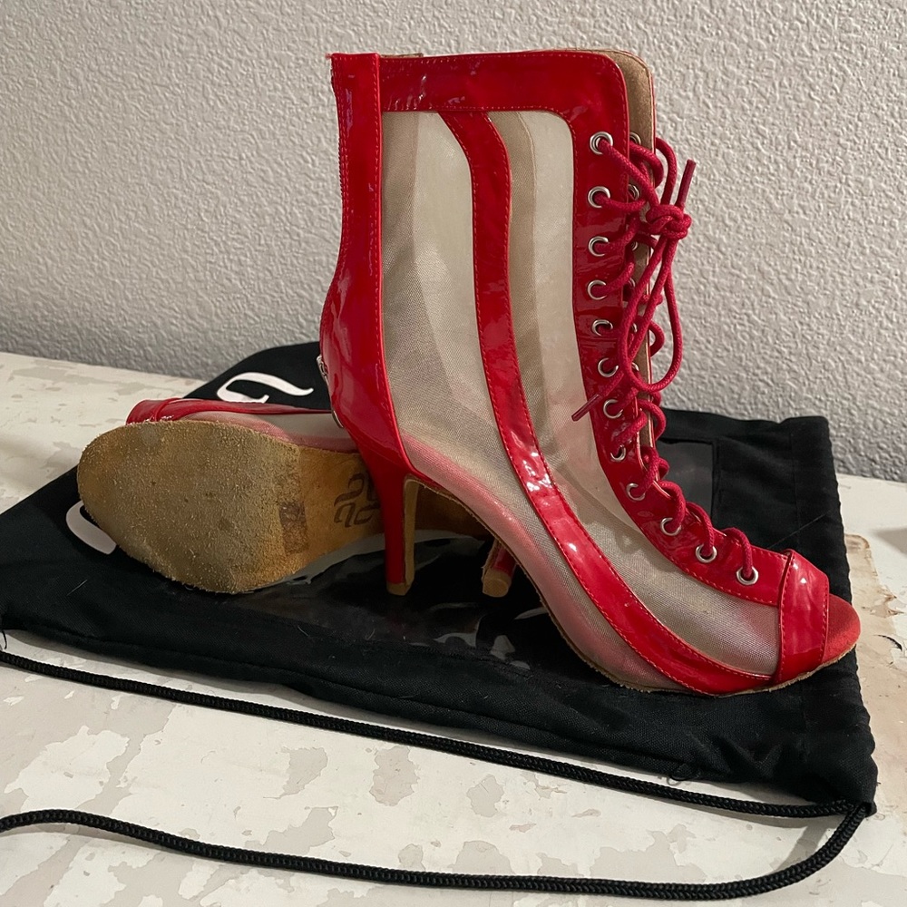 RED BURJU DANCE HEELS